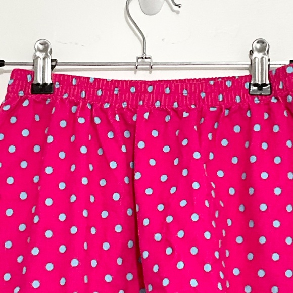 LL BEAN Girls Corduroy Ruffled Skirt 100% Cotton Pink Blue Polka Dot Size 6X-7 - Picture 3 of 4